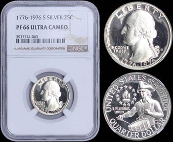 USA: 25 Cents (1976 S) in silver (0,400) ... 