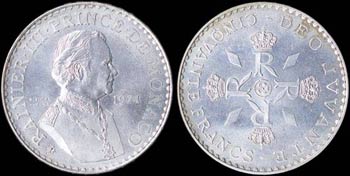 MONACO: 50 Francs (1974) in silver (0,900) ... 