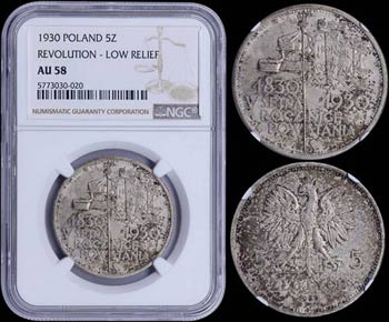 POLAND: 5 Zlotych (1930) in silver (0,750) ... 