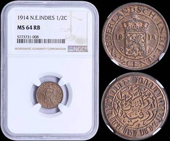 NETHERLANDS EAST INDIES: 1/2 Cent (1914) in ... 