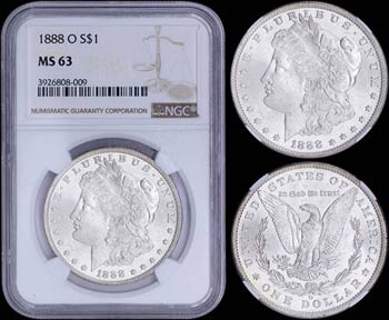 USA: 1 Dollar (1888 O) in silver (0,900) ... 