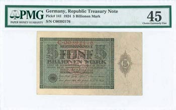 GERMANY: 5 Billion Mark (15.3.1924) in dark ... 