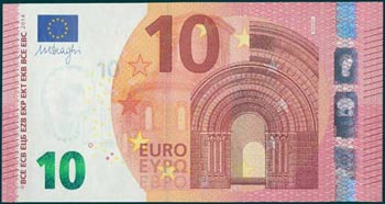NETHERLANDS: 10 Euro (2014) in red and ... 