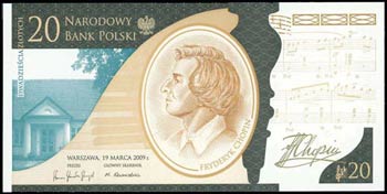 POLAND: 20 Zlotych (19.3.2009) in brown and ... 