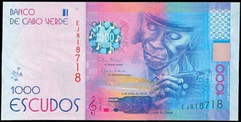 CAPE VERDE: Set of 3 banknotes including 200 ... 