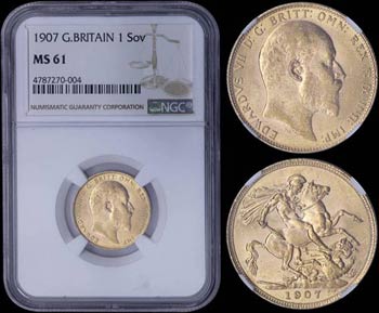 GREAT BRITAIN: 1 Sovereign (1907) in gold ... 