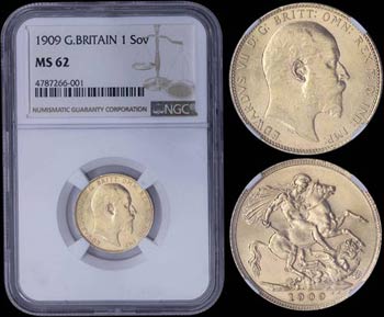 GREAT BRITAIN: 1 Sovereign (1909) in gold ... 