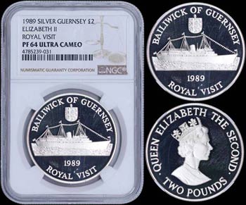 GUERNSEY: 2 Pounds (1989) in silver (0,925) ... 
