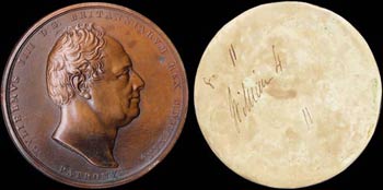 GREAT BRITAIN: Obverse of a bronze patron ... 
