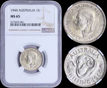 AUSTRALIA: 1 Shilling (1940) in silver ... 