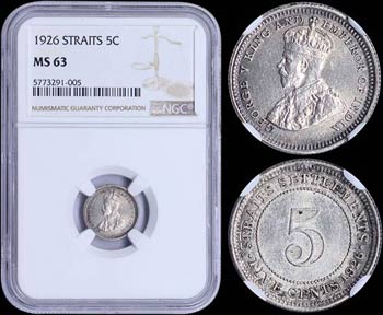 STRAITS SETTLEMENTS: 5 Cents (1926) in ... 
