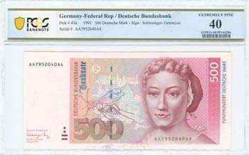 GERMANY / FEDERAL REPUBLIC: 500 Deutsche ... 