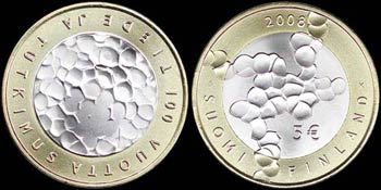 FINLAND: 5 Euro (2008 K) in bi-metallic ... 