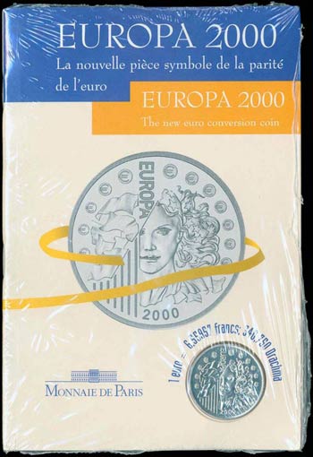 FRANCE: 6,55957 Francs (2000) in silver ... 