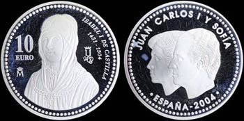 SPAIN: 10 Euro (2004) in silver (0,925) ... 