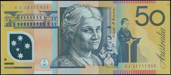 AUSTRALIA: 50 Dollars (2012) in black and ... 