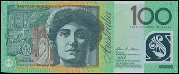 AUSTRALIA: 100 Dollars (2013) in black and ... 