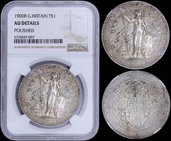 GREAT BIRTAIN: 1 Dollar (1900 B) in silver ... 