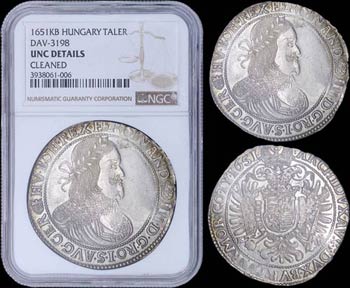 HUNGARY: 1 Thaler (1651 KB) in silver with ... 
