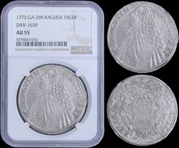 RAGUSA: 1 Tallero (1775 GA-DM) in silver ... 