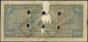 GREECE: 1000 Drachmas (4.11.1926) 1941 ... 