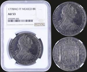 GREECE: MEXICO: 8 Reales (1778 MO FF) in ... 