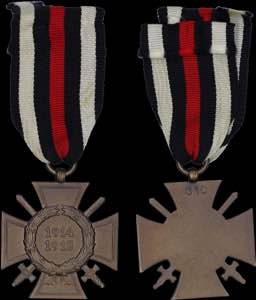 GERMANY: War Cross of Honor 1914 - 1918 with ... 