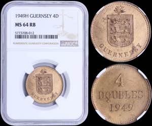 GREECE: GUERNSEY: 4 Doubles (1949 H) in ... 