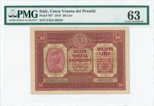 GREECE: ITALY: 20 Lire (ND 1918) in ... 