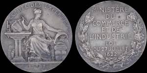 FRANCE: Silver medal (1822). France seated ... 