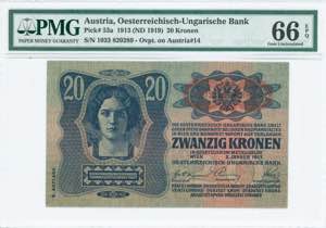 GREECE: AUSTRIA: 20 Kronen (2.1.1913) in ... 