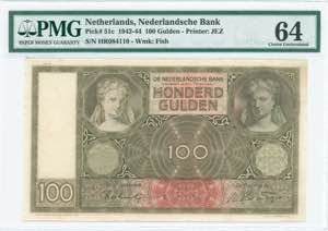GREECE: NETHERLANDS: 100 Gulden (8.10.1942) ... 