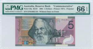GREECE: AUSTRALIA: 5 Dollars (2001) ... 