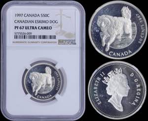 GREECE: CANADA: 50 Cents (1997) in silver ... 