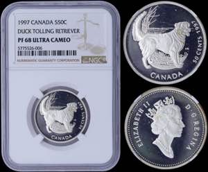 GREECE: CANADA: 50 Cents (1997) in silver ... 