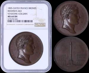 FRANCE: Bronze medal (1805) commemorating ... 