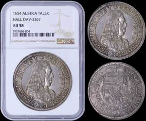 GREECE: AUSTRIA: 1 Thaler (1654) in silver ... 
