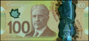 GREECE: CANADA: 100 Dollars (2011) in brown ... 