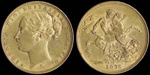 GREECE: AUSTRALIA: 1 Sovereign (1876 M) in ... 