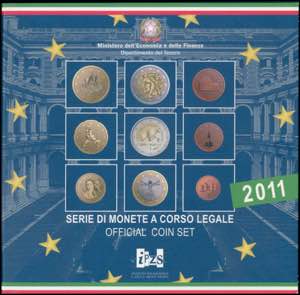 GREECE: ITALY: Euro coin set (2011) composed ... 