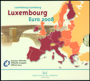 GREECE: LUXEMBOURG: Euro coin set (2008) ... 