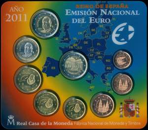 GREECE: SPAIN: Euro coin set (2011) composed ... 