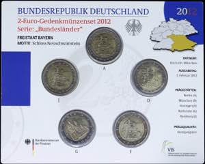 GREECE: GERMANY: Euro coin set (2012) ... 