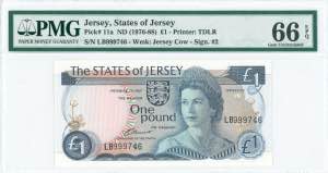 GREECE: JERSEY: 1 Pound (ND 1976-1988) in ... 