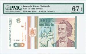 GREECE: ROMANIA: 1000 Lei (5.1993) in ... 