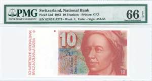 GREECE: SWITZERLAND: 10 Franken (1982) in ... 