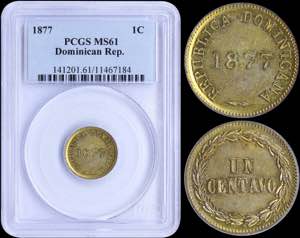 GREECE: DOMINICAN REPUBLIC: 1 Centavo (1877) ... 