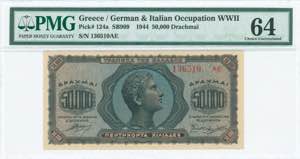GREECE: 500000 Drachmas (20.3.1944) in black ... 