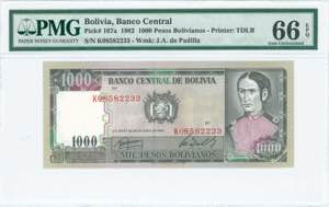 GREECE: BOLIVIA: 1000 Pesos Bolivianos (Law ... 