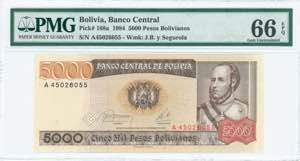 GREECE: BOLIVIA: 5000 Pesos Bolivianos (Law ... 